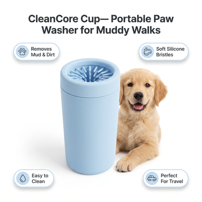 CleanCore Cup— Portable Paw Washer for Muddy Walks