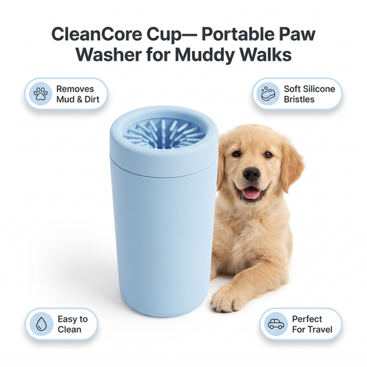 CleanCore Cup— Portable Paw Washer for Muddy Walks